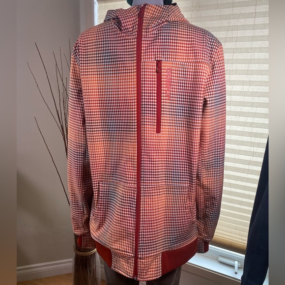 Burton Other - Burton Men’s Dry Ride Orange Checkered Jacket Large